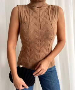 Toptan Bayan Giyim Wholesale Merter Tekstil Boğazlı Kolsuz Triko