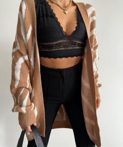 Toptan Triko Wholesale Knitwear Merter Tekstil Desenli Uzun Triko Hırka