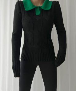 Toptan Triko Merter Osmanbey Laleli Wholesale Knitwear Polo Yaka Kol Detay Triko Kazak