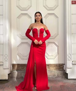 Toptan Bayan Giyim Wholesale Merter Tekstil İmalatçıları Taş İşlemeli Kulplu Strablez Scuba Krep Abiye Elbise